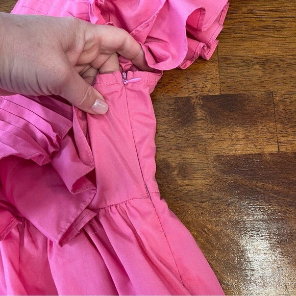 Gorgeous pink Entro pleated ruffle top dress size medium - Picture 7 of 9